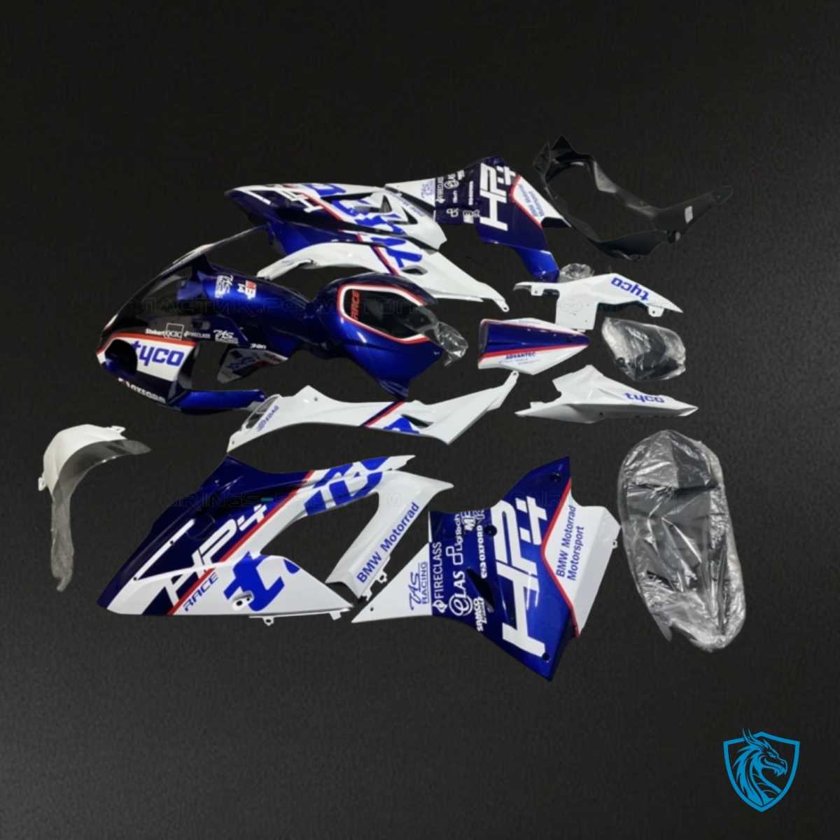 BMW S1000RR (2017-2018) White & Blue - Fairing Kit | ABS Bodywork