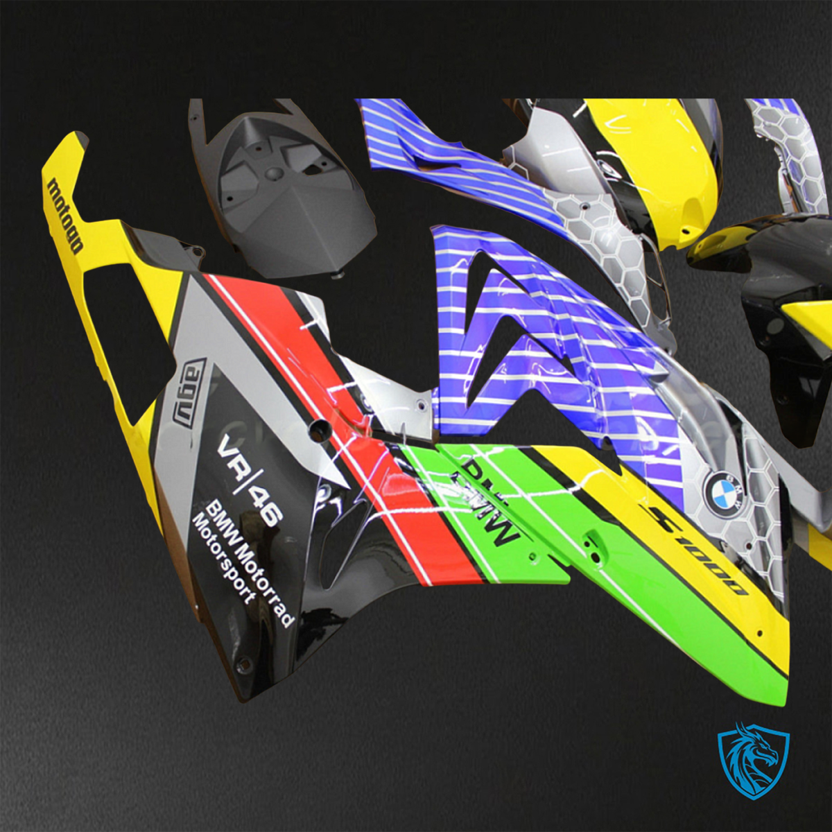 BMW S1000RR (2015-2018) HP4 (2017-2018) Multicolour Fairings Kit - Aftermarket ABS Bodywork