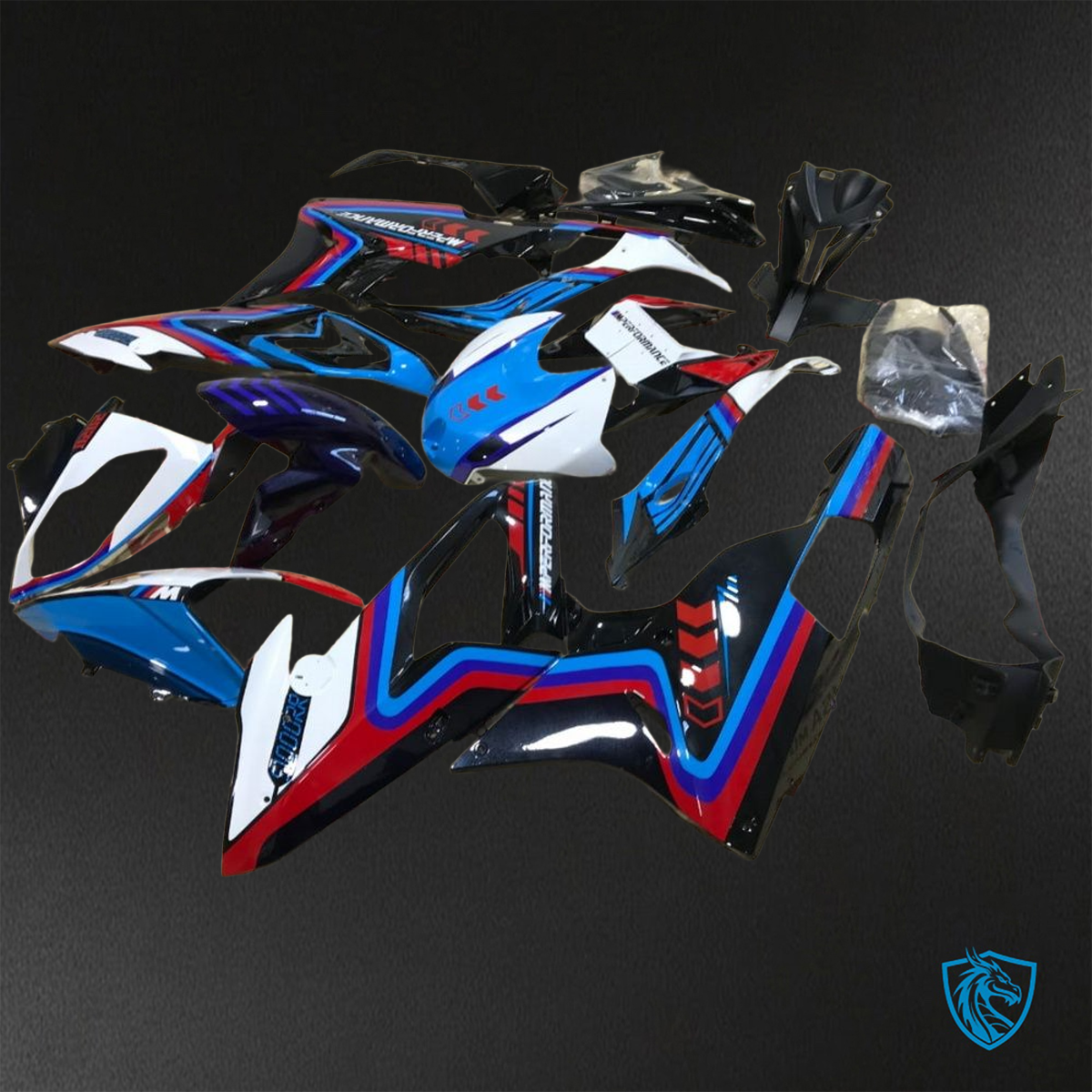 BMW S1000RR (2015-2018) HP4 (2017-2018) Blue, White & Black - Replacement Motorcycle Fairings Kit