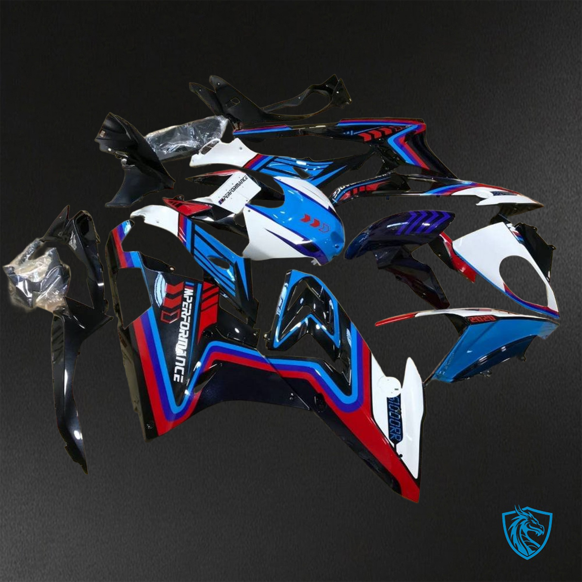 BMW S1000RR (2015-2018) HP4 (2017-2018) Blue, White & Black - Replacement Motorcycle Fairings Kit