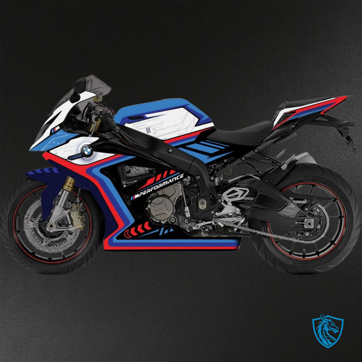 BMW S1000RR (2015-2018) HP4 (2017-2018) Blue, White & Black - Replacement Motorcycle Fairings Kit