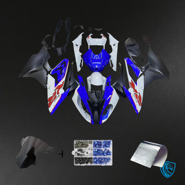 BMW S1000RR (2015-2016) Fairing Set - Blue & White Style 5 - ABS Bodywork