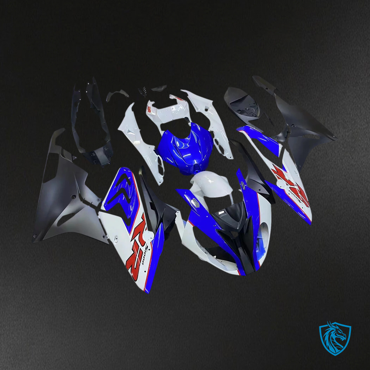 BMW S1000RR (2015-2016) Fairing Set - Blue & White Style 5 - ABS Bodywork