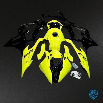 BMW S1000RR (2019-2020) Gloss Black & Yellow Fairing Kit - Aftermarket ABS Bodywork