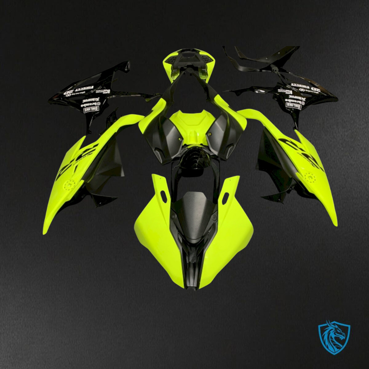 BMW S1000RR (2019-2020) Yellow & Black - Replacement Motorcycle Fairings Kit