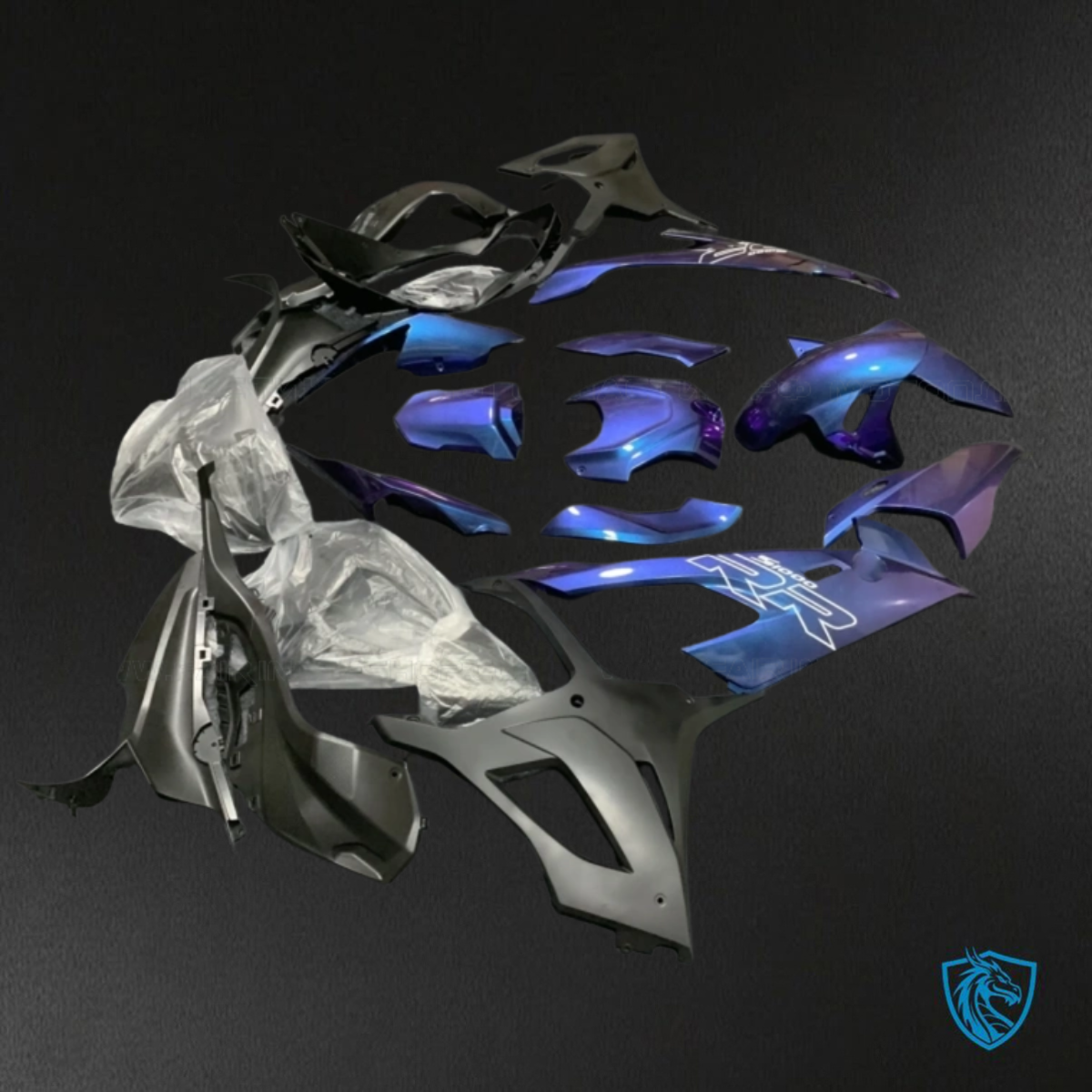 BMW S1000RR (2019-2020) Blue Gradient Fairings Kit - Aftermarket ABS Bodywork