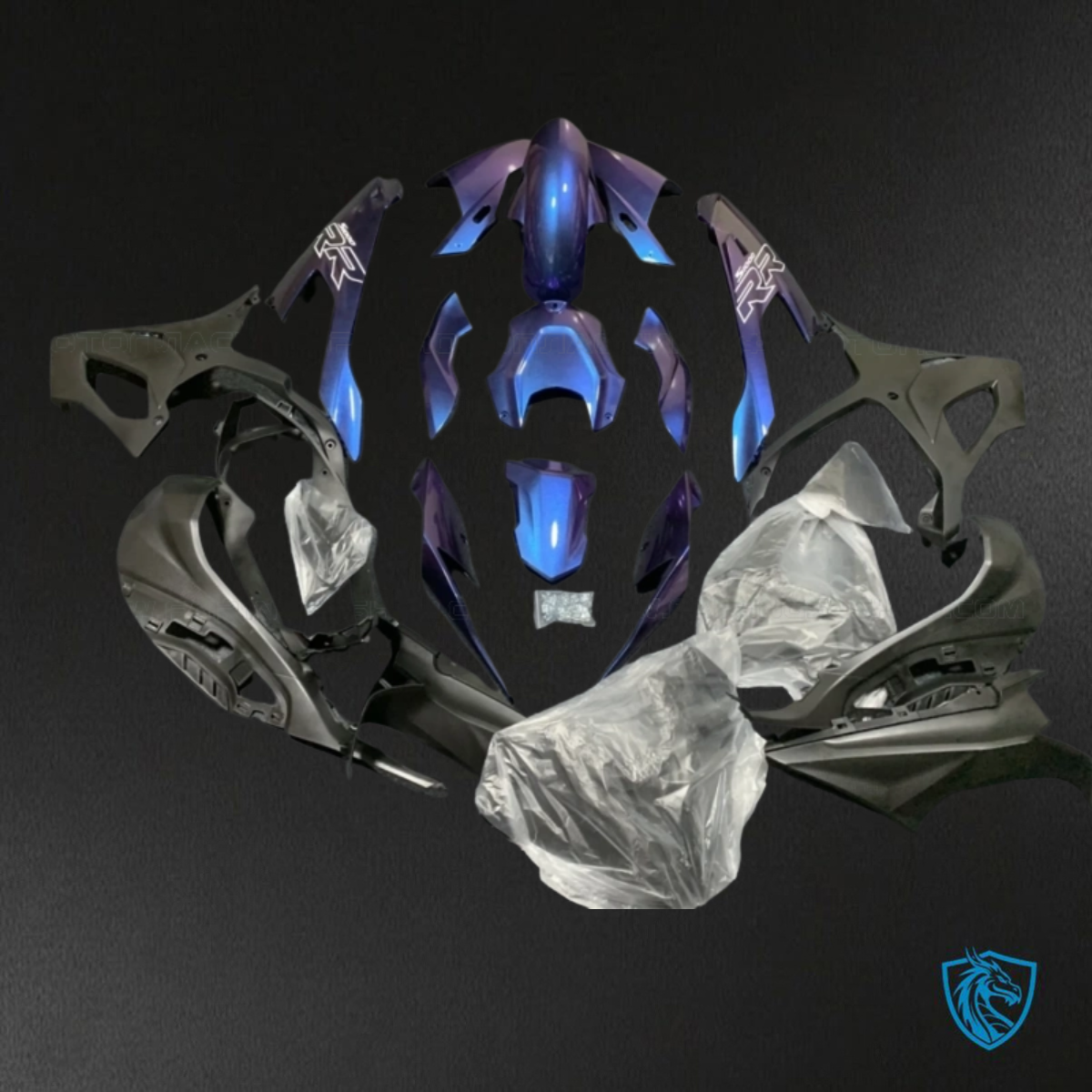 BMW S1000RR (2019-2020) Blue Gradient Fairings Kit - Aftermarket ABS Bodywork