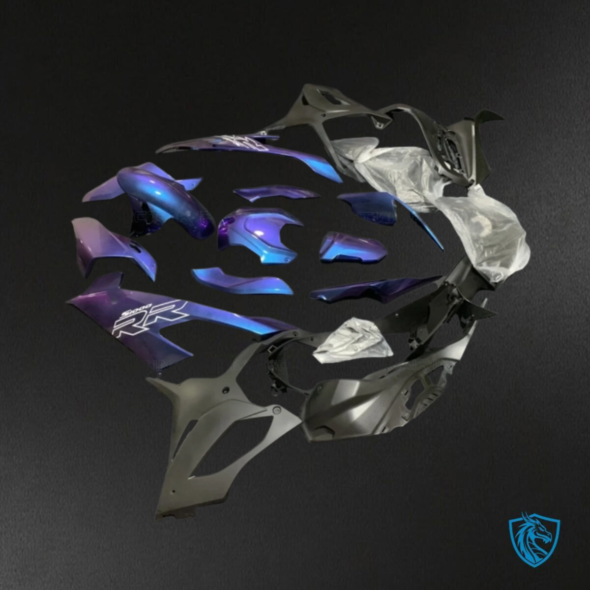 BMW S1000RR (2019-2020) Blue Gradient Fairings Kit - Aftermarket ABS Bodywork