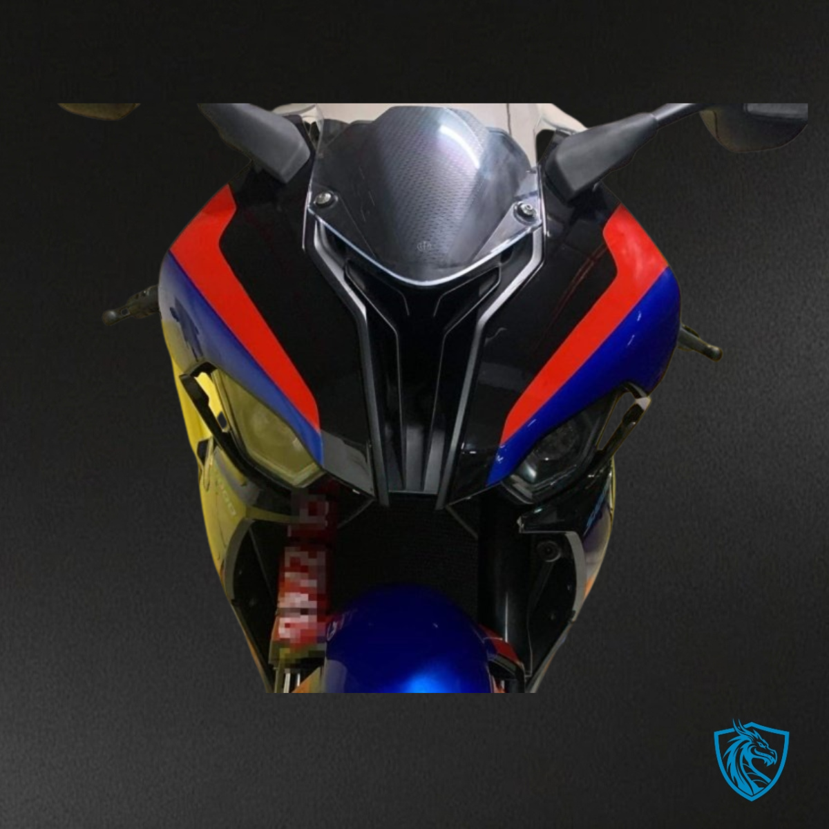 BMW S1000RR (2019-2020) Black, Red & Blue with Stripes - Custom ABS Fairing Kit