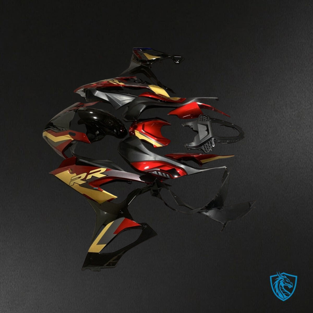 BMW S1000RR (2019-2020) Gloss Red, Black & Yellow ABS Bodywork - Fairings Kit