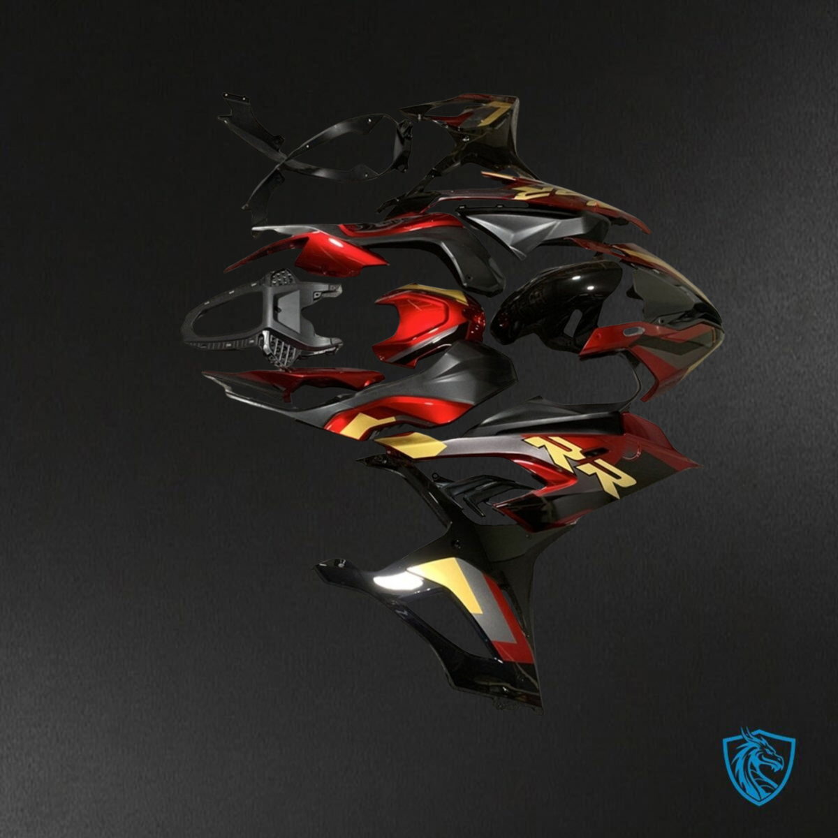 BMW S1000RR (2019-2020) Gloss Red, Black & Yellow ABS Bodywork - Fairings Kit