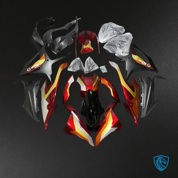 BMW S1000RR (2019-2020) Red, Black & Yellow - Replacement Motorcycle Fairings Kit