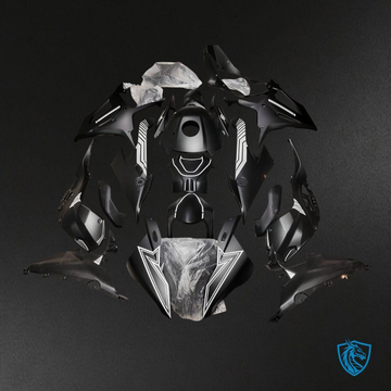 BMW S1000RR (2019-2020) Matte Black & White - Replacement Motorcycle Fairings Kit