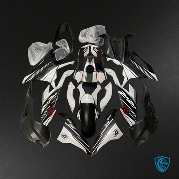 BMW S1000RR (2019-2020) Black & White Fairings Kit - Aftermarket ABS Bodywork