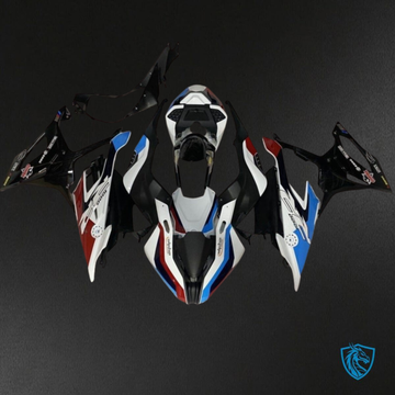 BMW S1000RR (2019-2020) Black, White, Red & Blue - Replacement Motorcycle Fairings Kit
