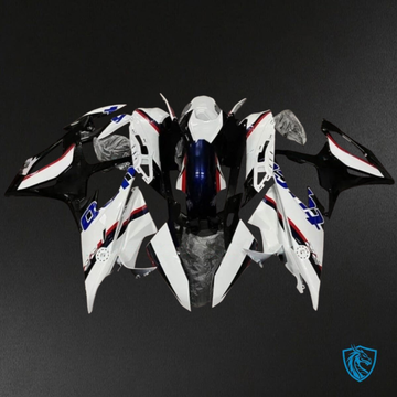 BMW S1000RR (2019-2020) Gloss White & Black Fairings Kit - Aftermarket ABS Bodywork