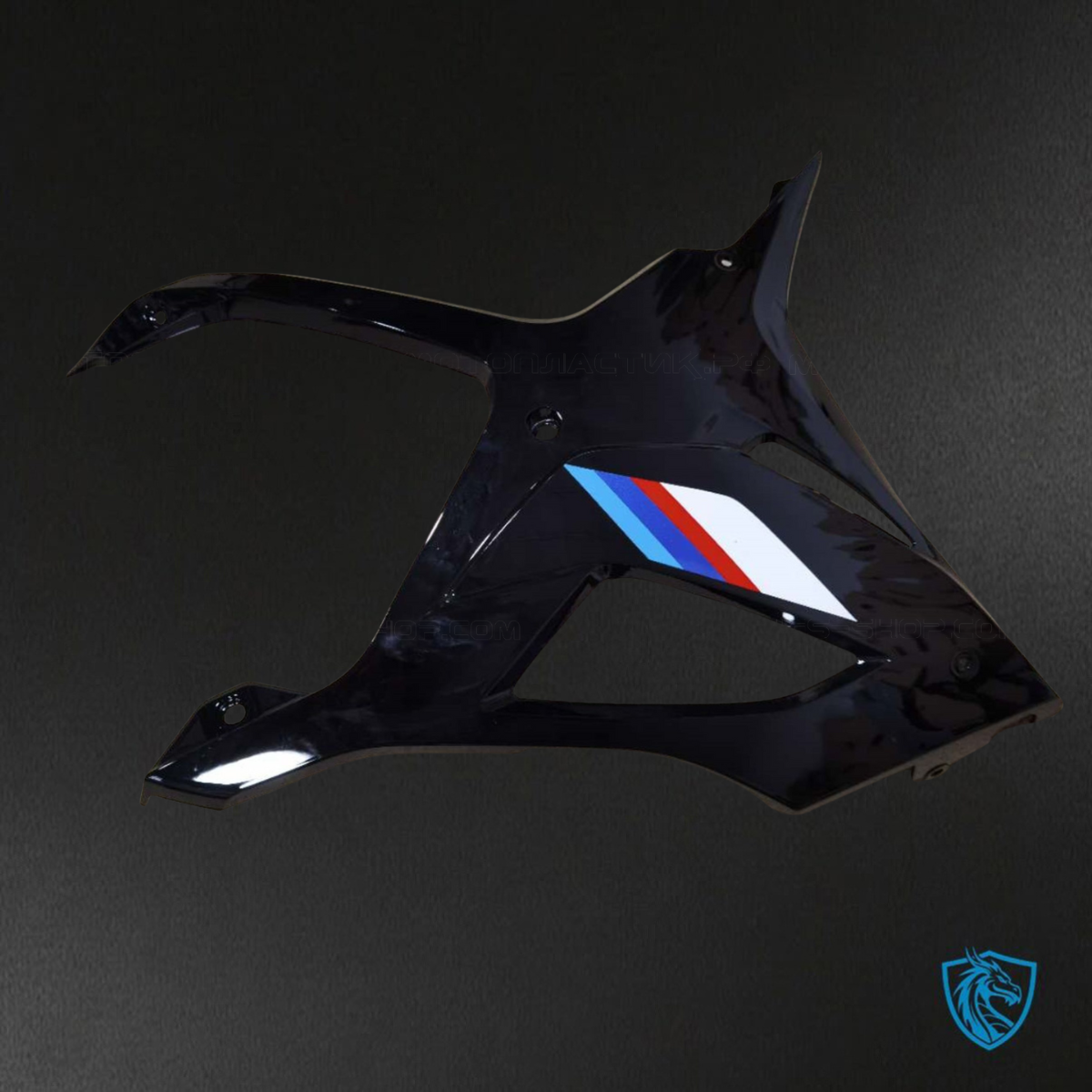 BMW S1000RR (2019-2020) Glossy Black, White & Red - Custom ABS Fairing Kit