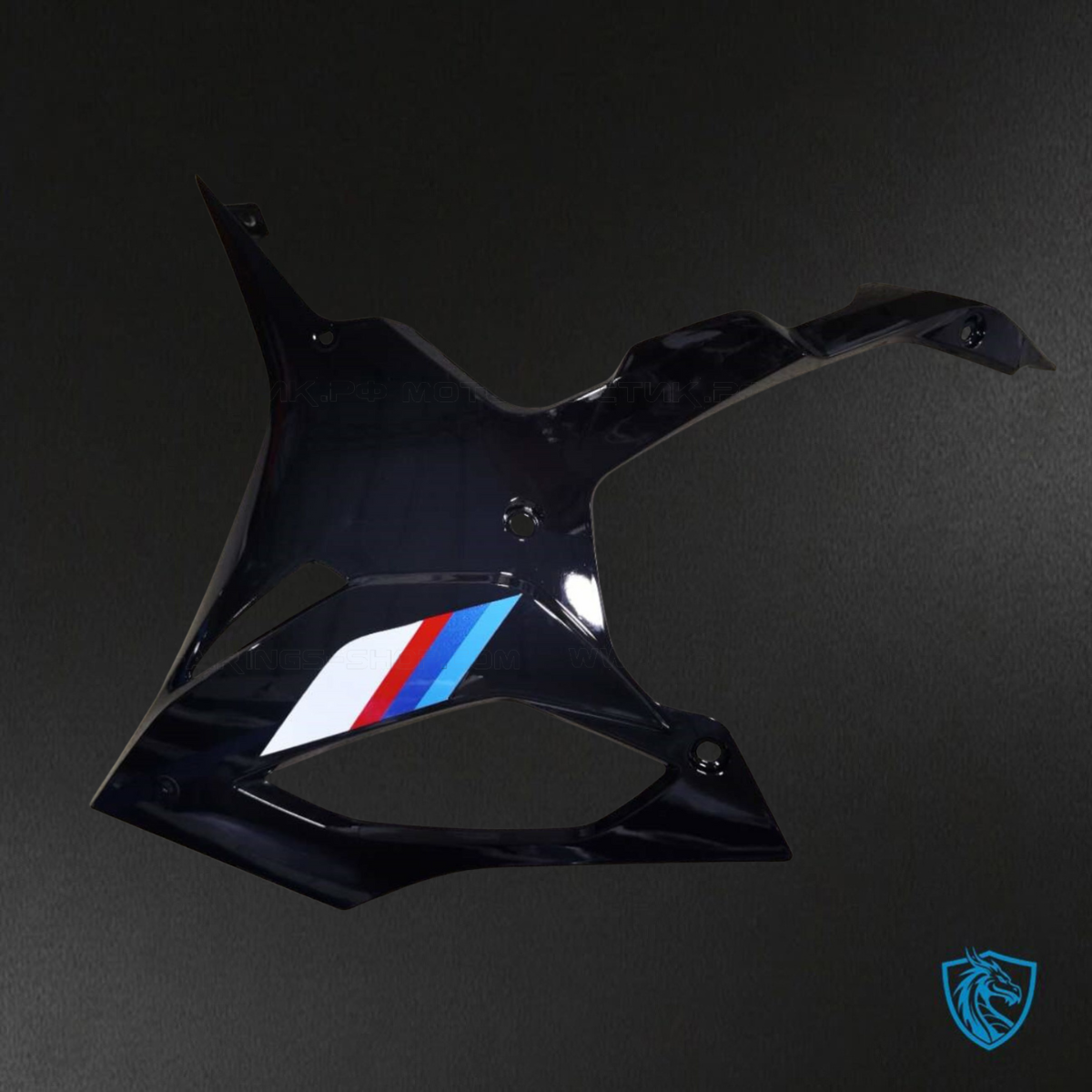 BMW S1000RR (2019-2020) Glossy Black, White & Red - Custom ABS Fairing Kit