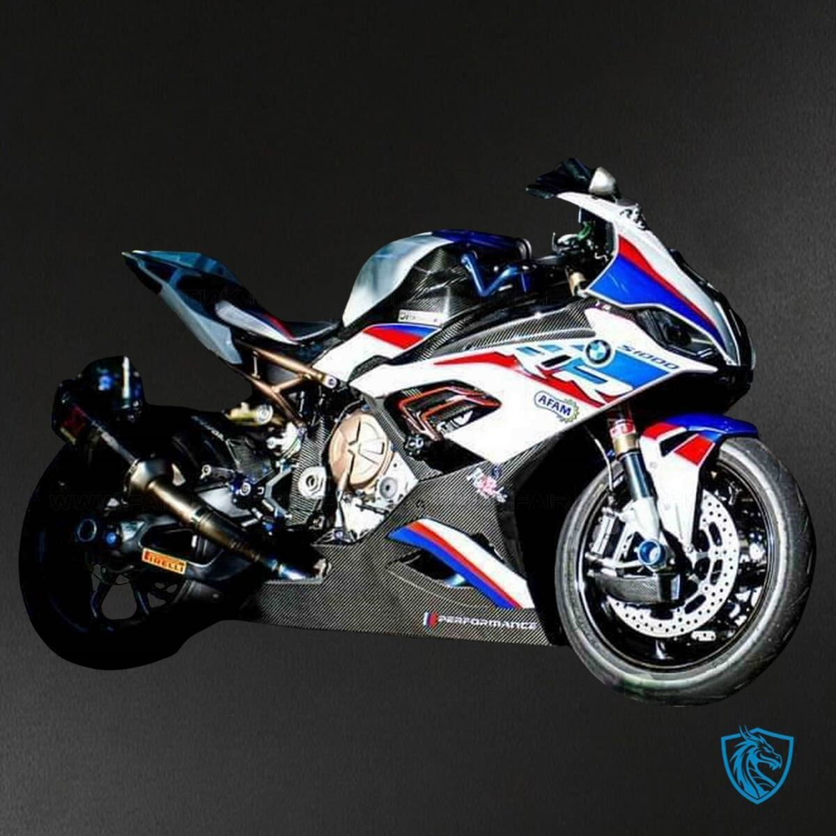 BMW S1000RR (2019-2020) Gloss Black, White, Red & Blue ABS Bodywork - Fairings Kit