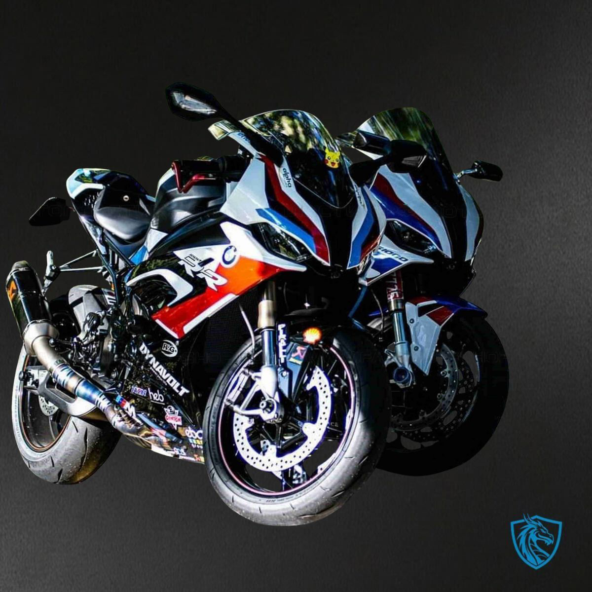 BMW S1000RR (2019-2020) Gloss Black, White, Red & Blue ABS Bodywork - Fairings Kit