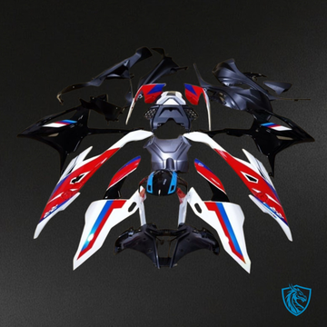 BMW S1000RR (2019-2020) Black, White, Red & Blue Fairing Kit | ABS Bodywork