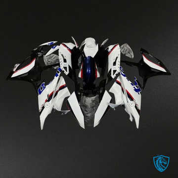 BMW S1000RR (2019-2020) White, Black & Blue - MERGEment Motorcycle Fairings Kit