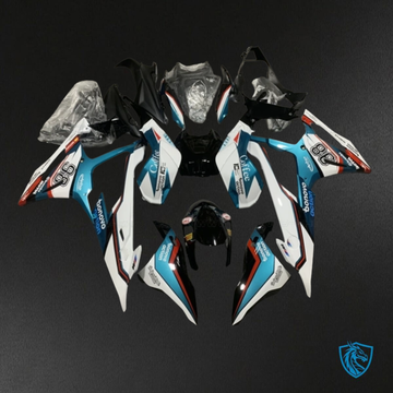 BMW S1000RR (2019-2020) White, Black, Blue & Red - Custom ABS Fairing Kit