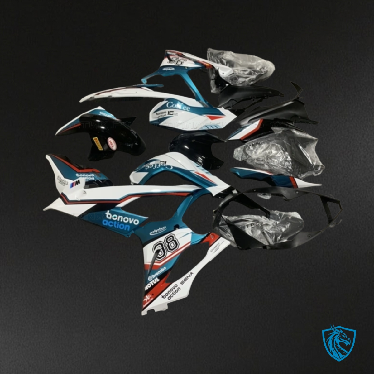 BMW S1000RR (2019-2020) Blue, White & Black - Fairing Kit | ABS Bodywork