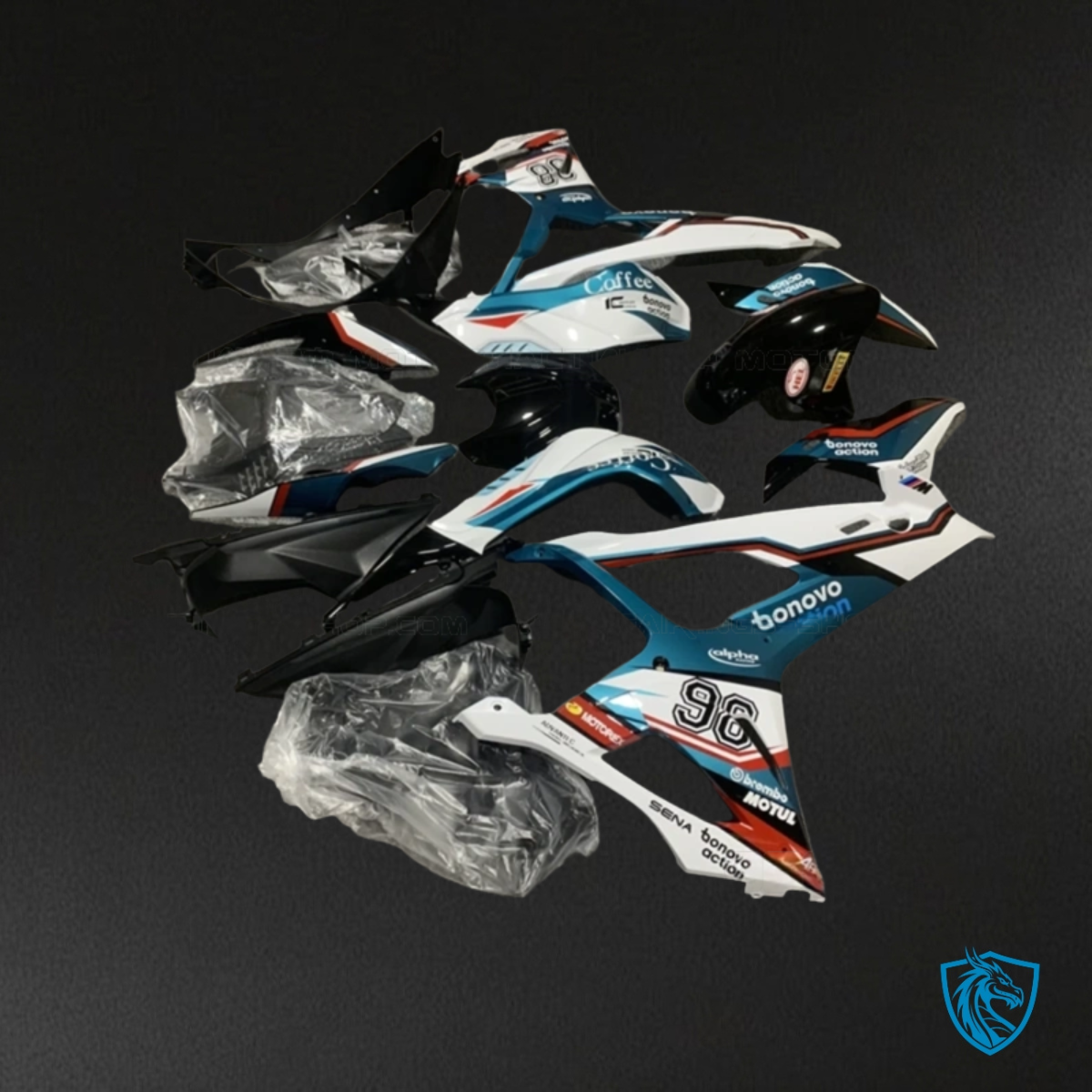 BMW S1000RR (2019-2020) Blue, White & Black - Fairing Kit | ABS Bodywork