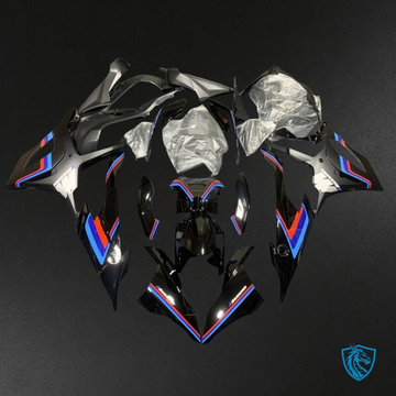 BMW S1000RR (2019-2020) Black, Blue & Red Fairings Kit - Aftermarket ABS Bodywork