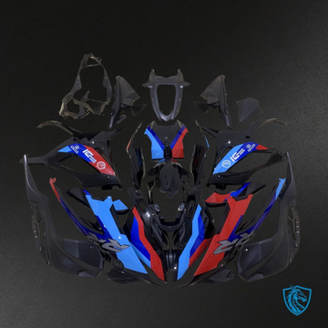 BMW S1000RR (2019-2020) Black, Blue & Red ABS Bodywork - Fairings Kit