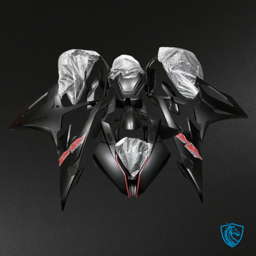 BMW S1000RR (2019-2020) Matte Black & Red - MERGEment Motorcycle Fairings Kit