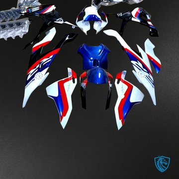 BMW S1000RR (2019-2020) White, Black, Red & Blue ABS Bodywork - Fairings Kit
