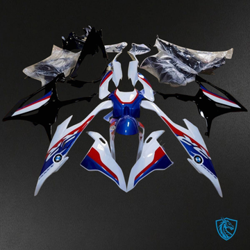 BMW S1000RR (2019-2020) White, Black & Blue - Replacement Motorcycle Fairings Kit
