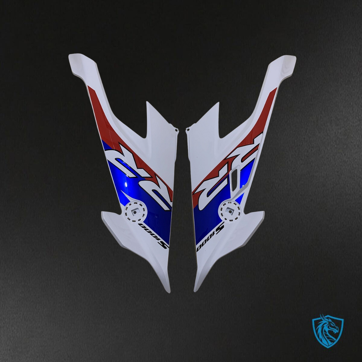 BMW S1000RR (2019-2020) White, Black, Blue & Red Fairings Kit - Aftermarket ABS Bodywork