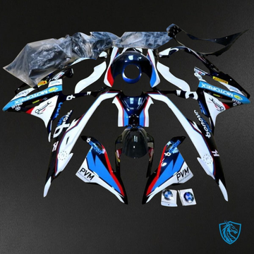 BMW S1000RR (2019-2020) White, Black & Blue ABS Bodywork - Fairings Kit