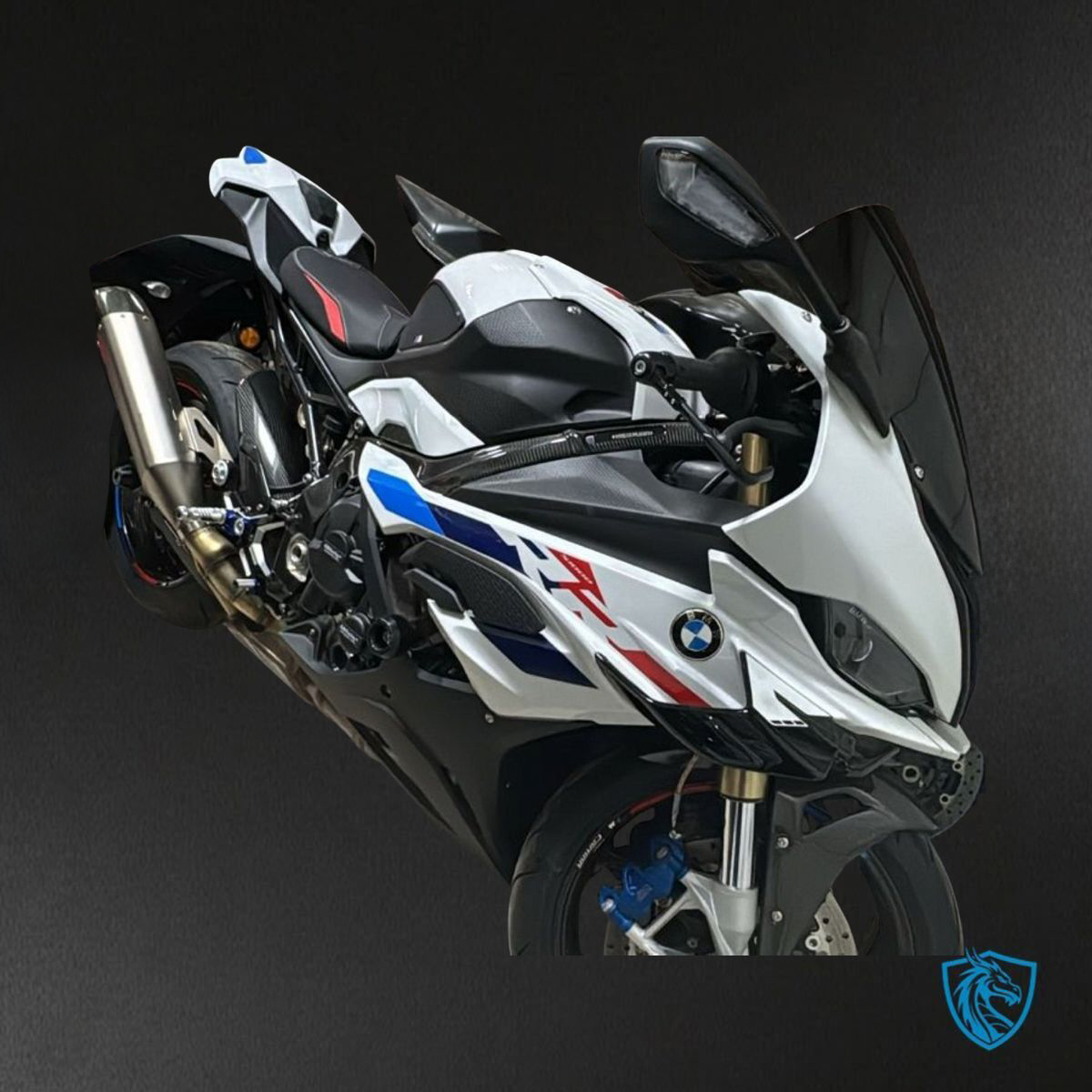 BMW S1000RR (2019-2020) White, Blue & Red Fairings Kit - Aftermarket ABS Bodywork