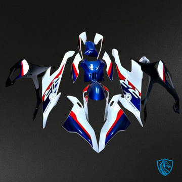 BMW S1000RR (2019-2020) White, Glossy Blue & Black - Fairing Kit | ABS Bodywork
