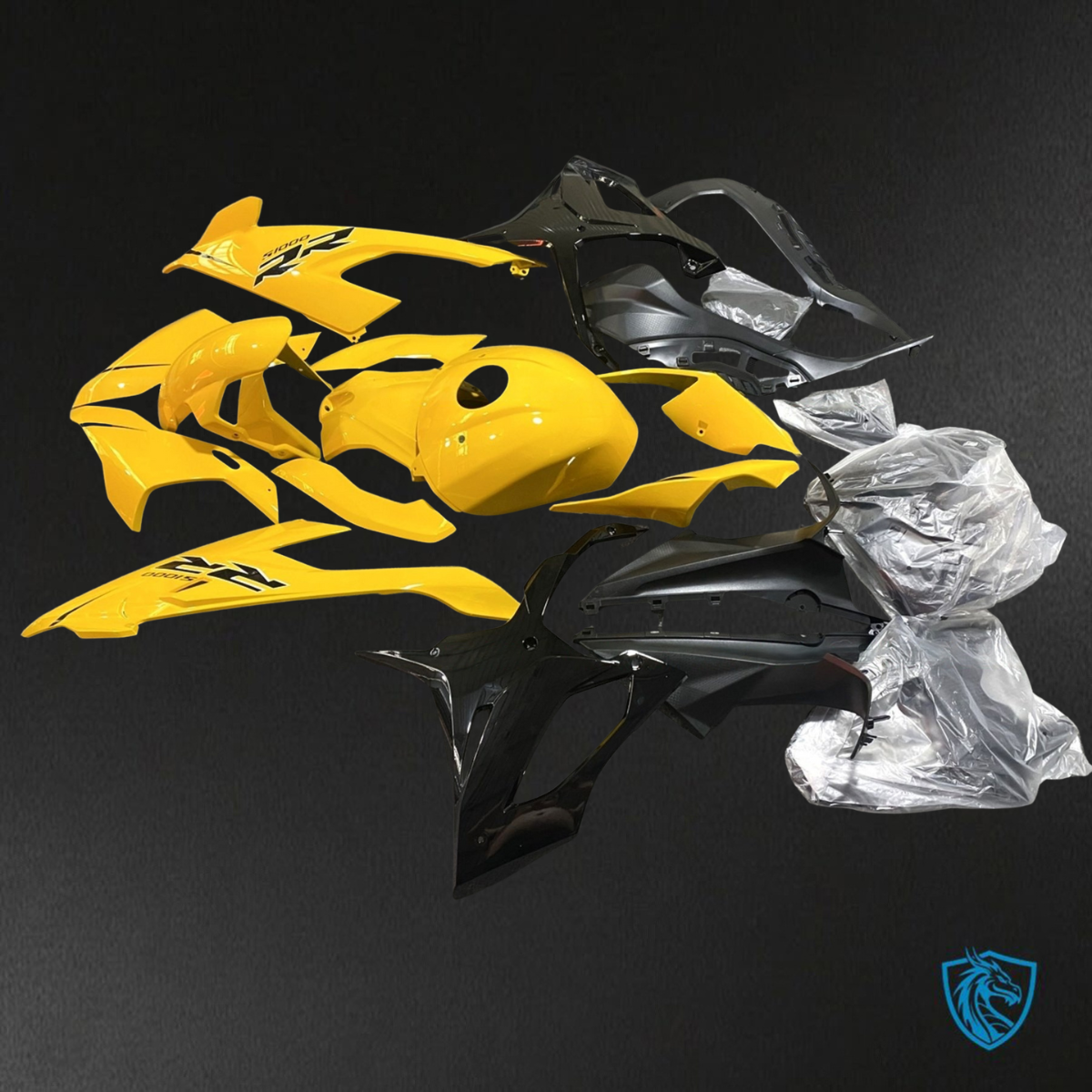 BMW S1000RR (2019-2020) Gloss Yellow & Black - Replacement Motorcycle Fairings Kit