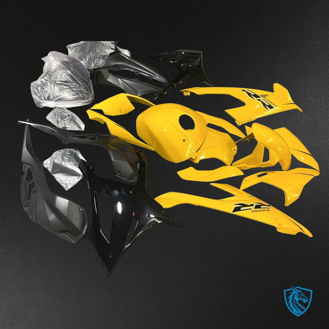 BMW S1000RR (2019-2020) Gloss Yellow & Black - Replacement Motorcycle Fairings Kit
