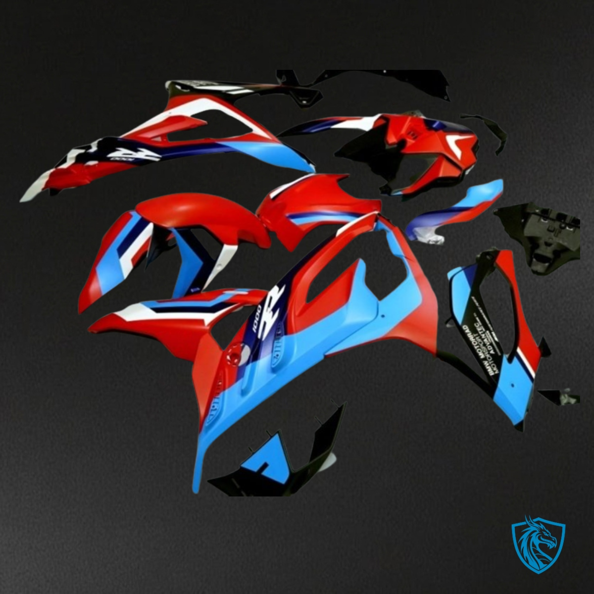 BMW S1000RR (2019-2020) Matte Red & Blue - Fairing Kit | ABS Bodywork