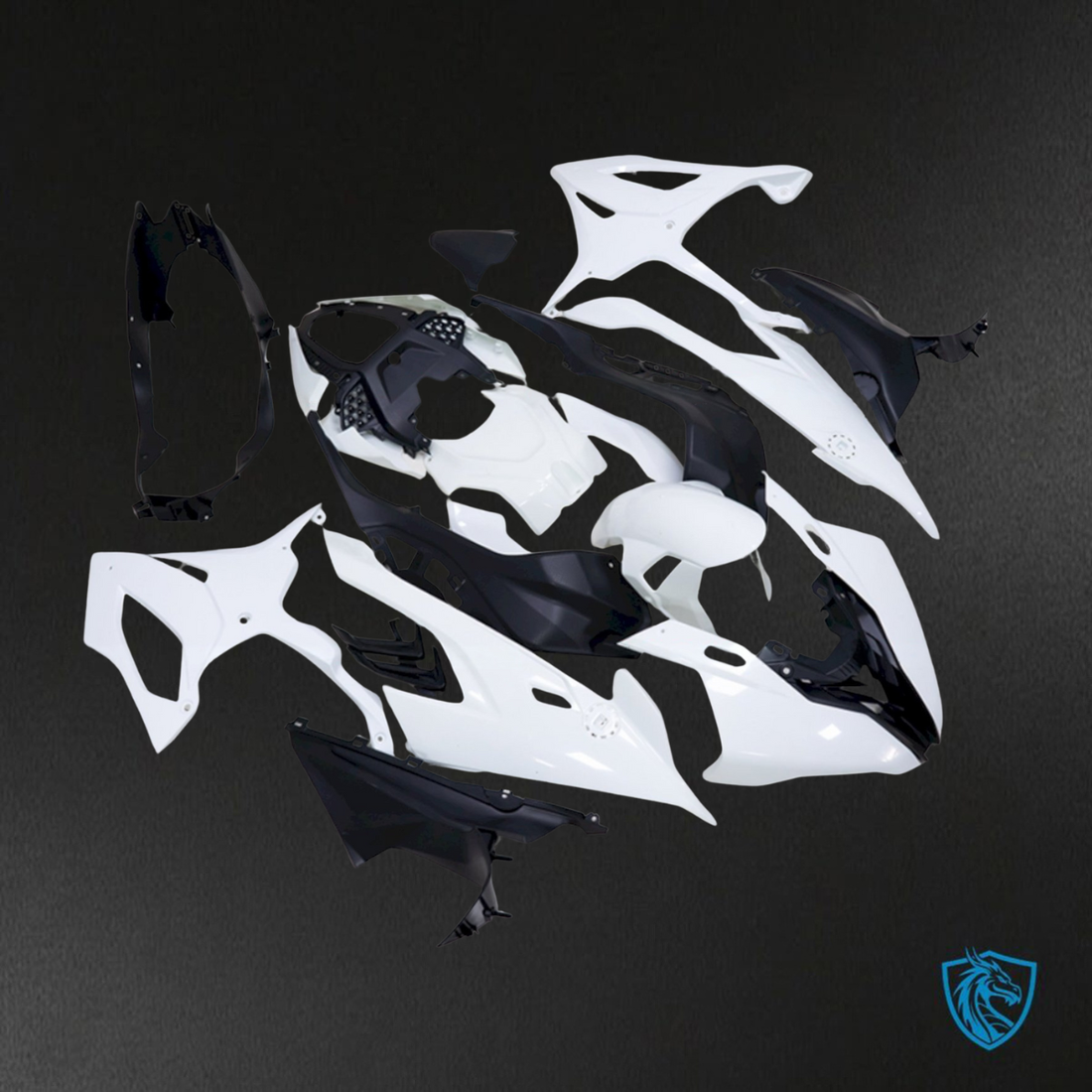 BMW S1000RR (2019-2020) Gloss White & Black ABS Bodywork - Fairings Kit