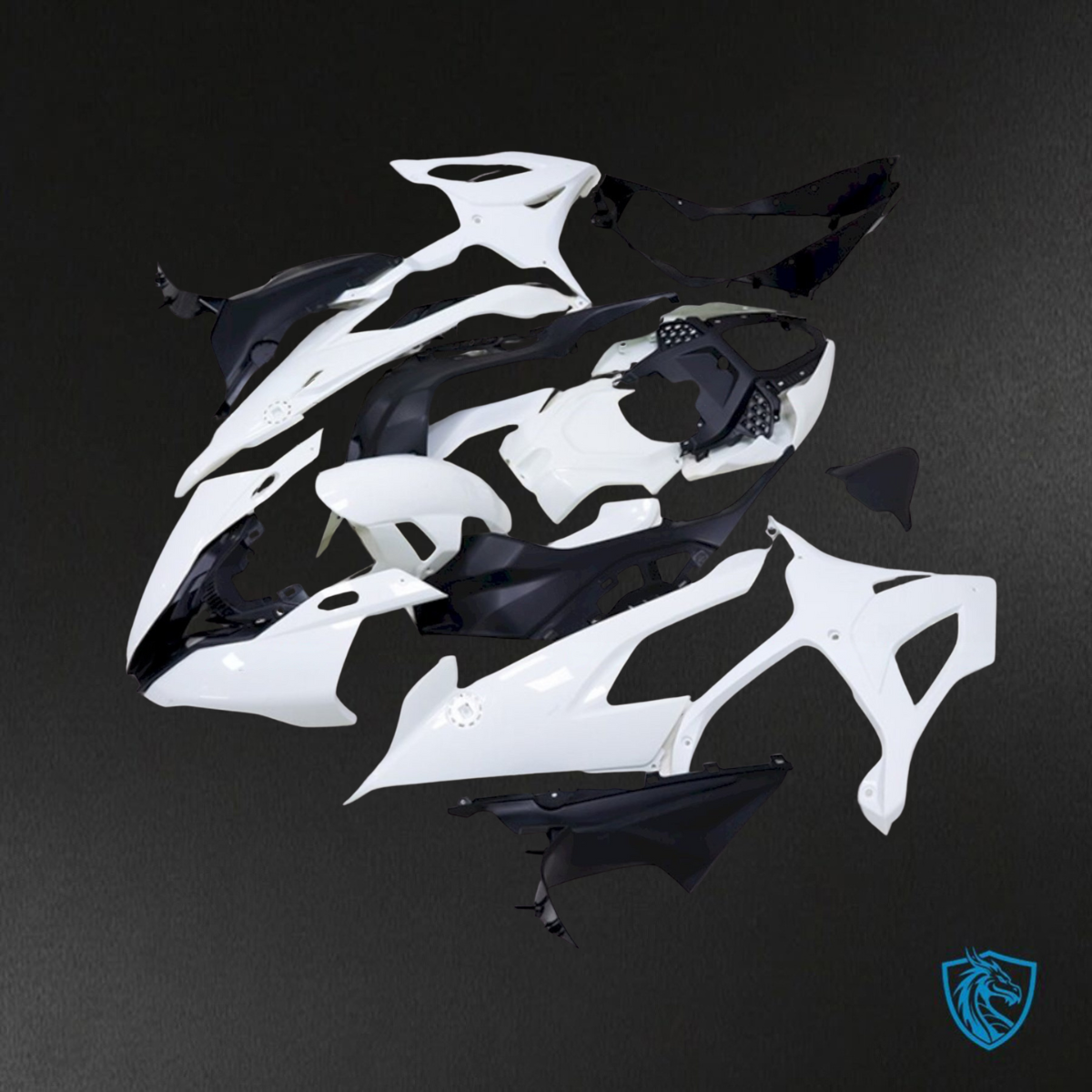 BMW S1000RR (2019-2020) Gloss White & Black ABS Bodywork - Fairings Kit