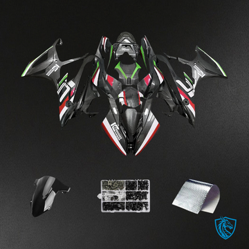 BMW S1000RR (2019-2022) Fairing Kit - Carbon Fiber - Red & Green - ABS Bodywork