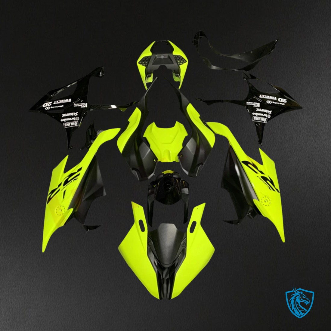 BMW S1000RR (2019-2022) Fairing Kit - Fluorescent Chartreuse - ABS Bodywork