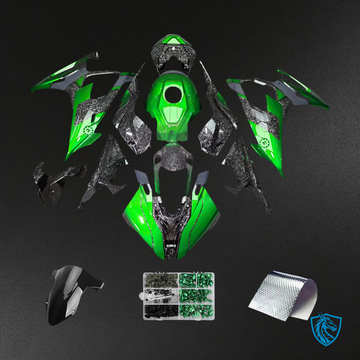 BMW S1000RR (2019-2022) Fairing Kit - Carbon Fiber Green - ABS Bodywork