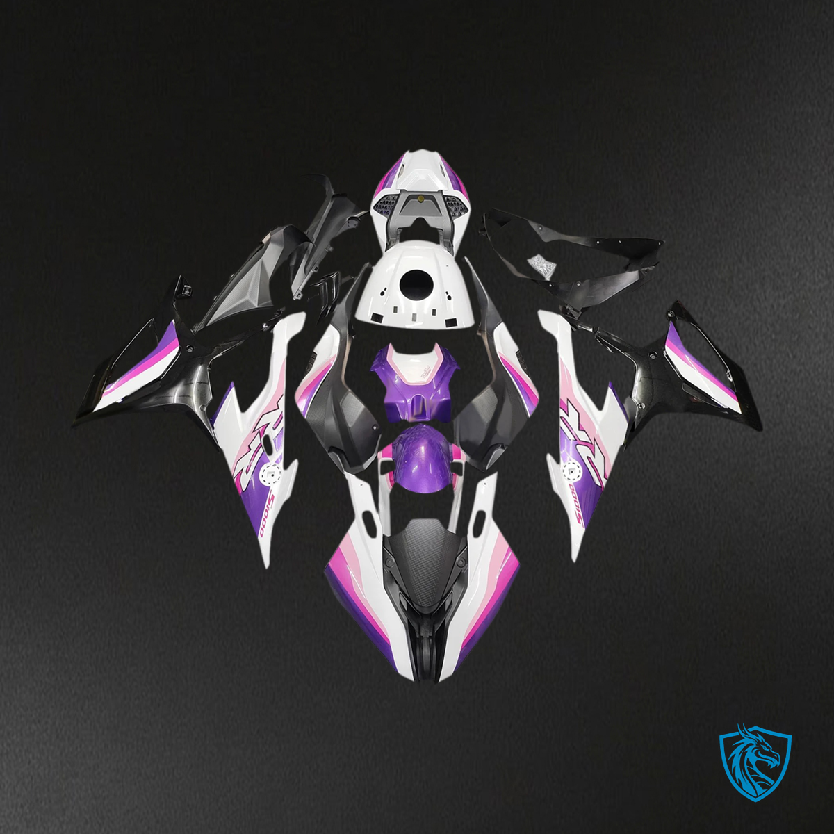 BMW S1000RR (2019-2022) Pink, Purple, White, Black - Fairing Kit