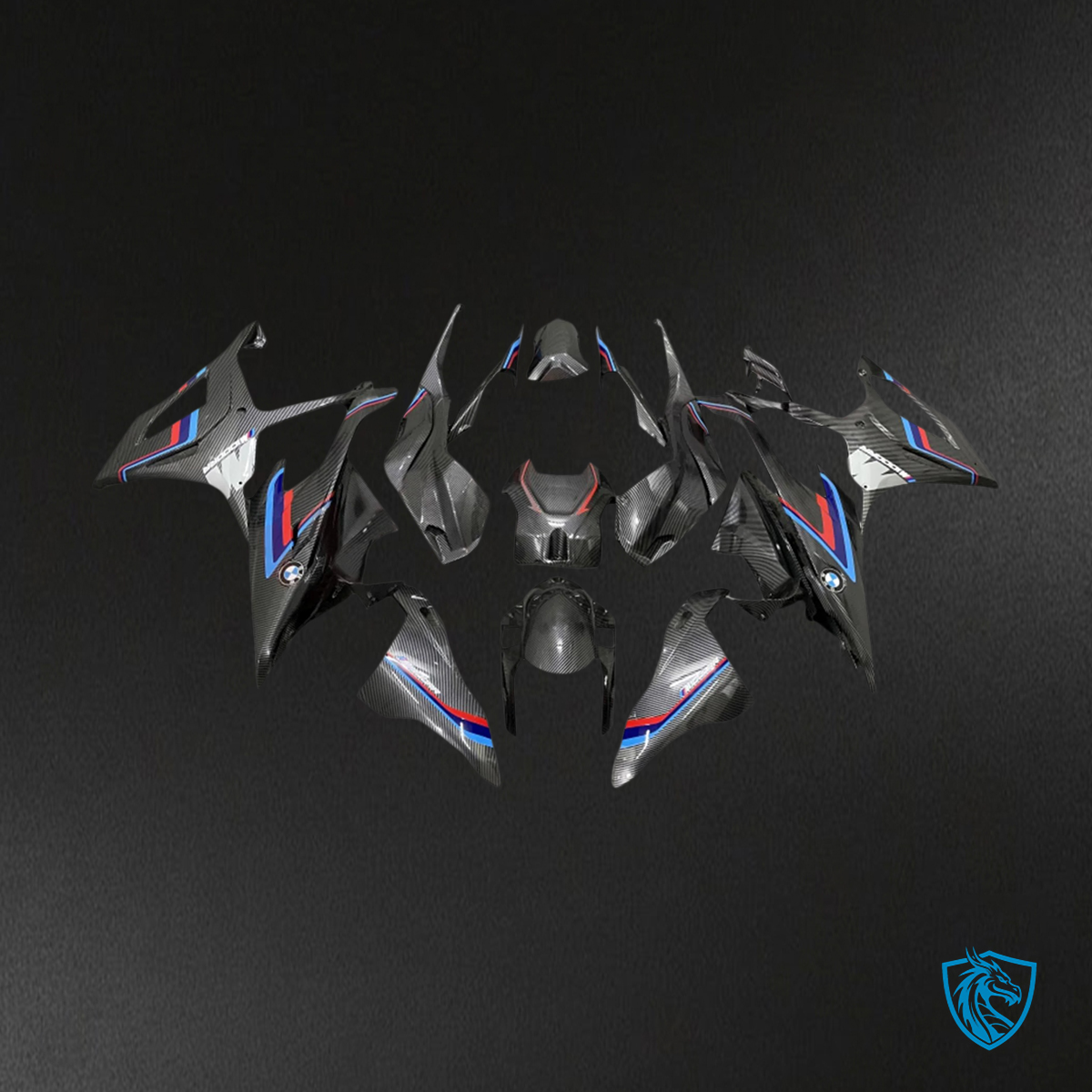BMW S1000RR (2019-2022) Blue and Red Style7 - Fairing Kit