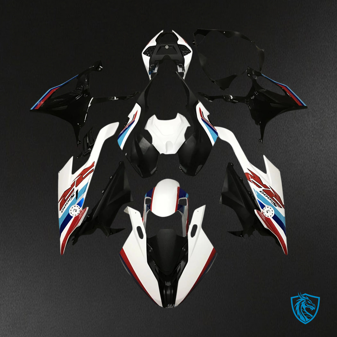 BMW S1000RR (2019-2022) Blue and Red - Fairing Kit