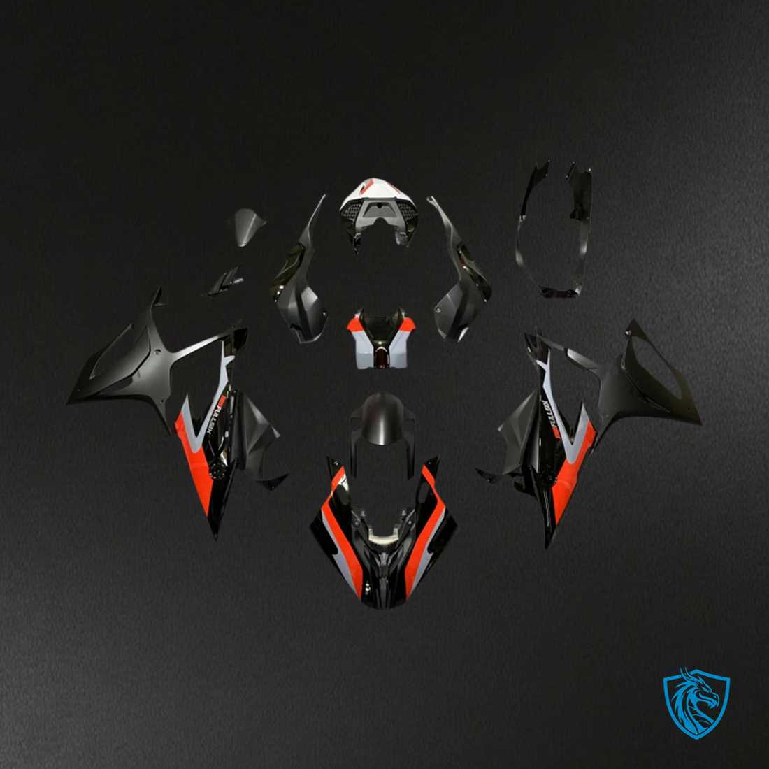 BMW S1000RR (2019-2022) Red and Black - Fairing Set